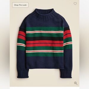 J. Crew 2025 Rollneck sweater in rugby stripe